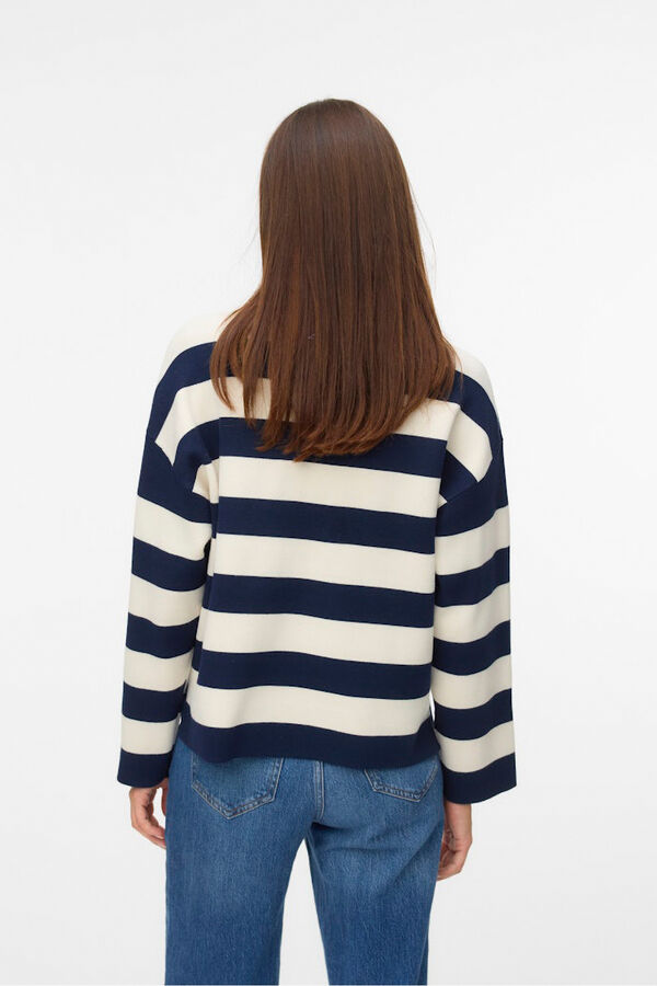 Vero Moda Camisola de malha fina com malha gola redonda  Azul