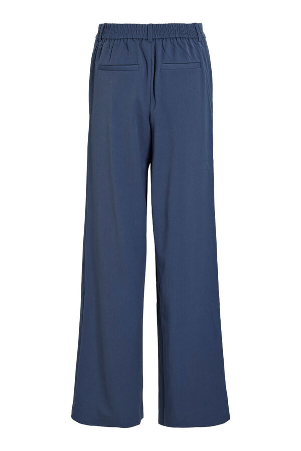 Vila Wide tailored trousers Blue