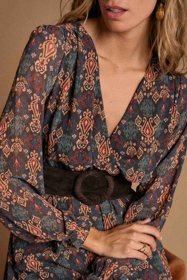 Polín Et Moi Vestido longo estampado esmeralda Verde