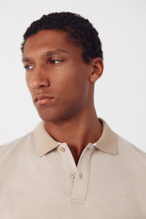 Cortefiel Piqu&eacute; polo shirt Beige