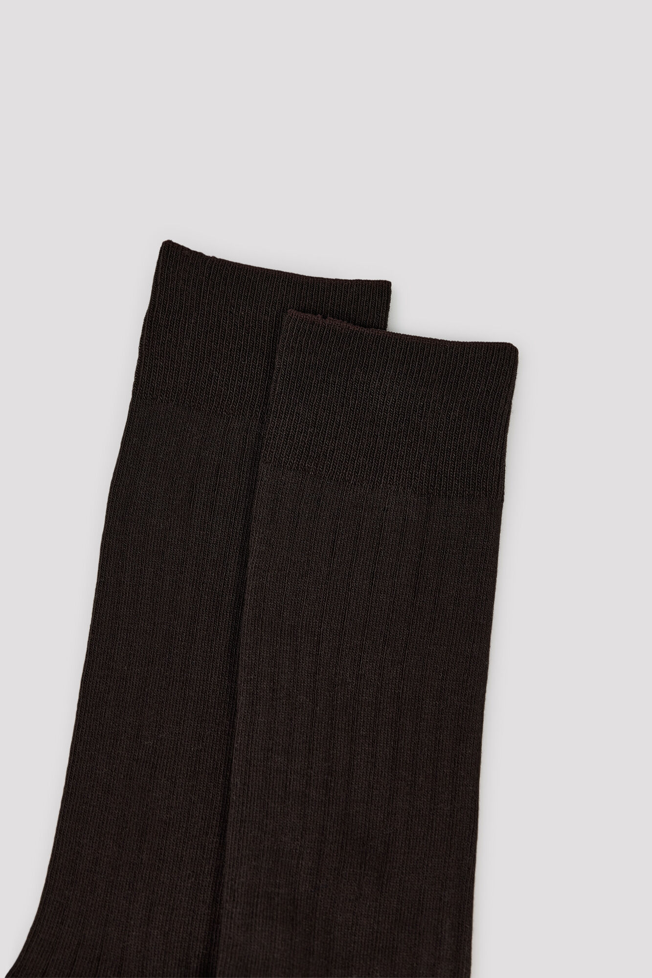 Cortefiel Plain ribbed crew sock