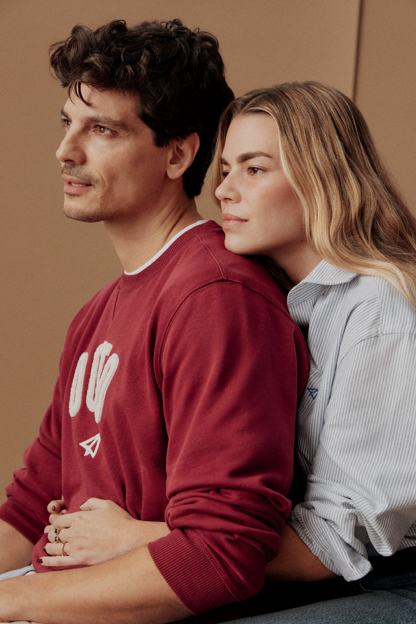 OOTO Camisa oxford liso manga larga