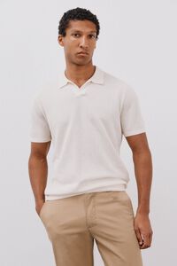 Cortefiel Short sleeve structured cotton polo shirt shirt