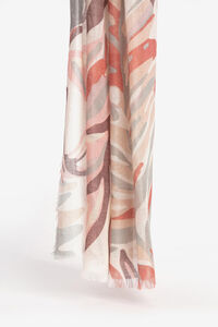 Cortefiel Rectangular printed scarf Beige
