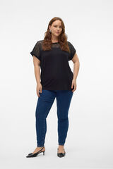 Vero Moda Curve T-shirt de renda plus size Preto
