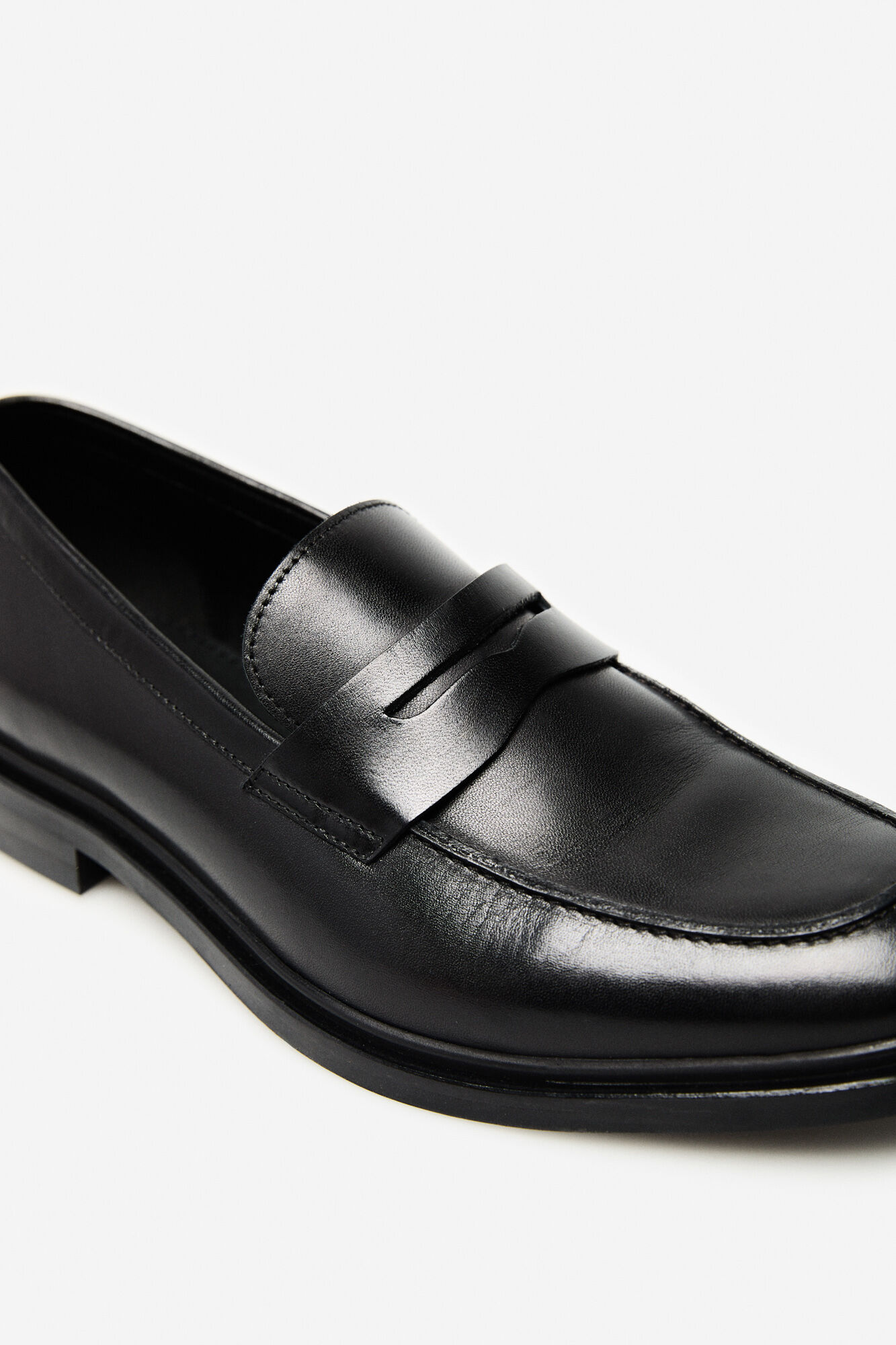 Leather dress loafers clearance