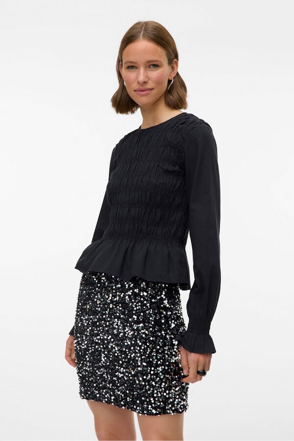 Vero Moda Saia curta de lantejoulas  Preto