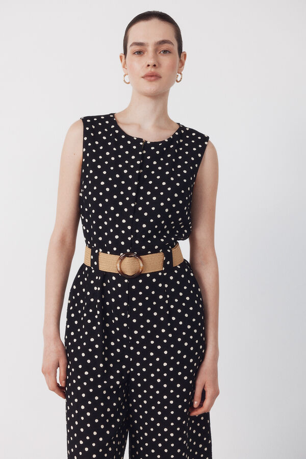 Cortefiel Belted jumpsuit Multicolour