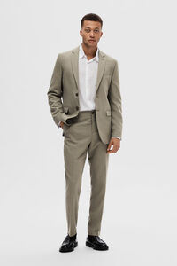 Selected Calças de fato Slim Fit confecionadas com lã