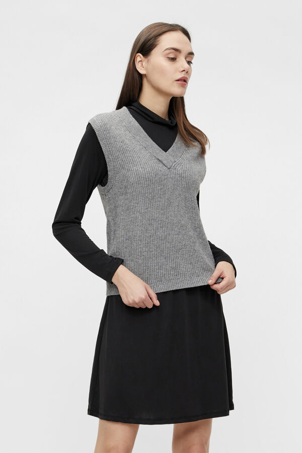 Cortefiel Knit vest Grey
