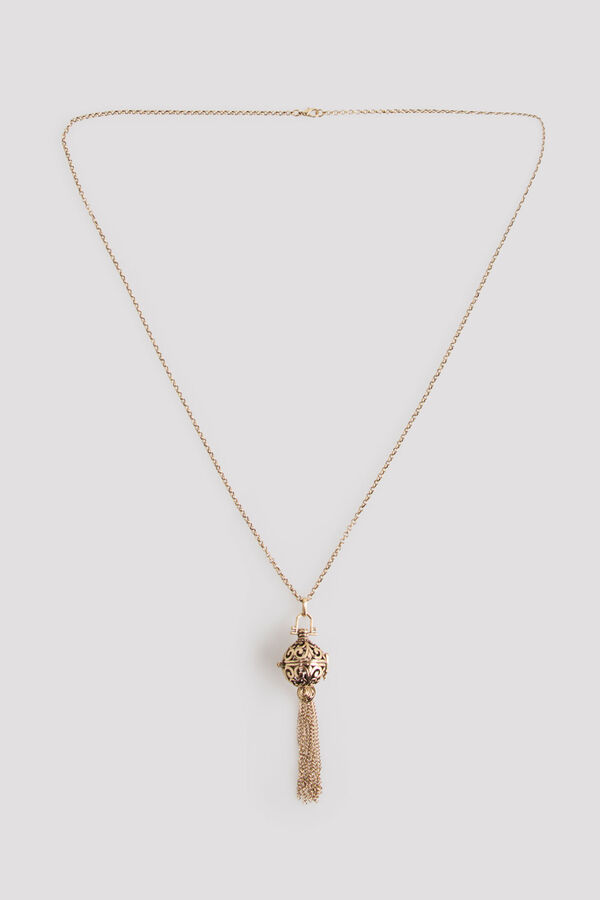 Cortefiel Collar met&aacute;lico esfera Dorado