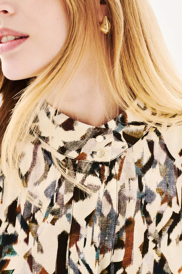 Caroll Vestido estampado 100% viscose Tostado