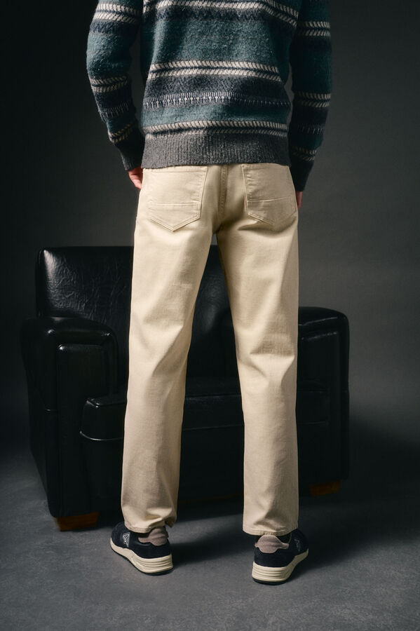 OOTO Pantalón vaquero straight fit Beige