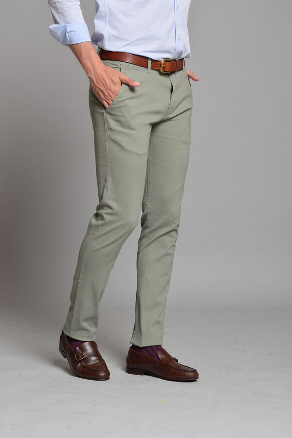 Cortefiel Chinos trousers Green