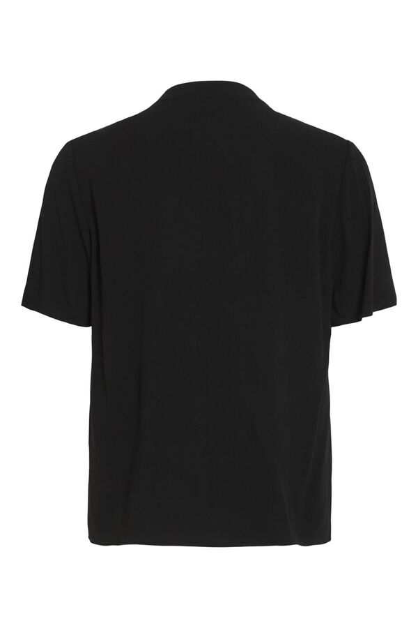Cortefiel T-shirt de manga curta com decote em bico Preto
