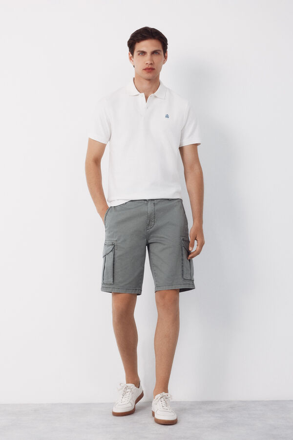 Cortefiel Polo shirt link structure White