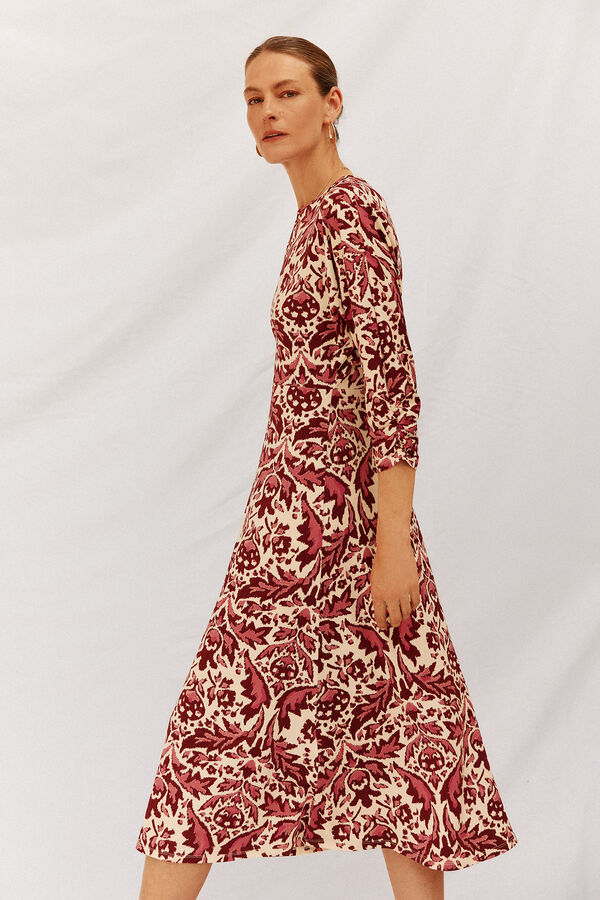 Cortefiel Flowing printed dress Multicolour