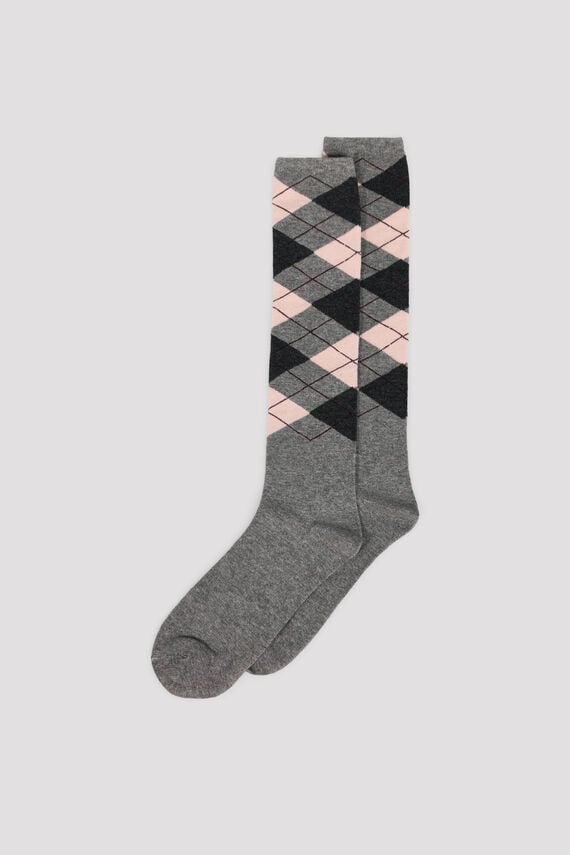 Calcetines altos rombos