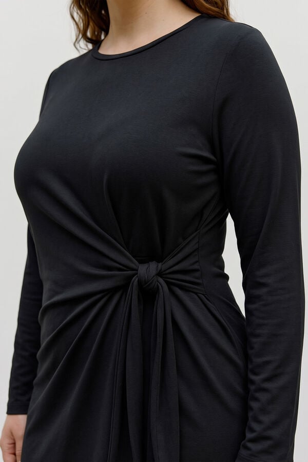 Vero Moda Curve Vestido curto com drapeado lateral Preto