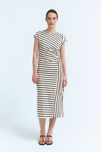 Vila Vestido midi de algodão orgânico