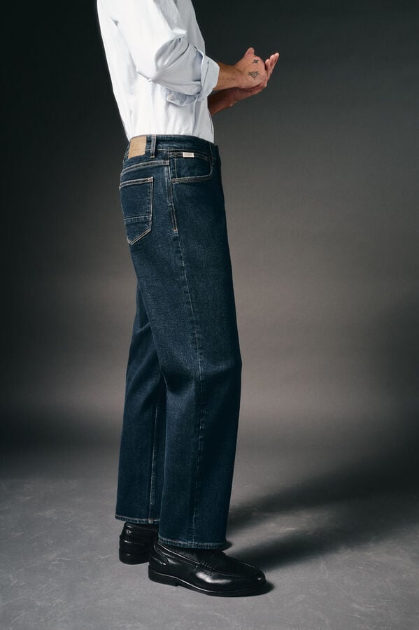 OOTO Pantalón vaquero straight fit Azul marino