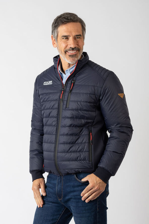 Privata Casaco acolchoada com gola alta Azul