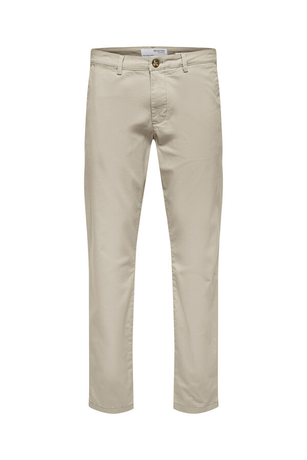 Selected Men's slim fit chinos Beige