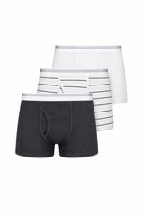 Cortefiel Pack 3 jersey-knit boxers White