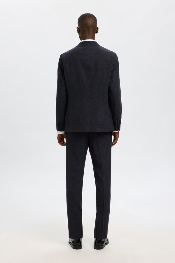 Selected Blazer de lã slim fit Azul