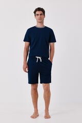 Cortefiel Jersey-knit pyjamas set Navy