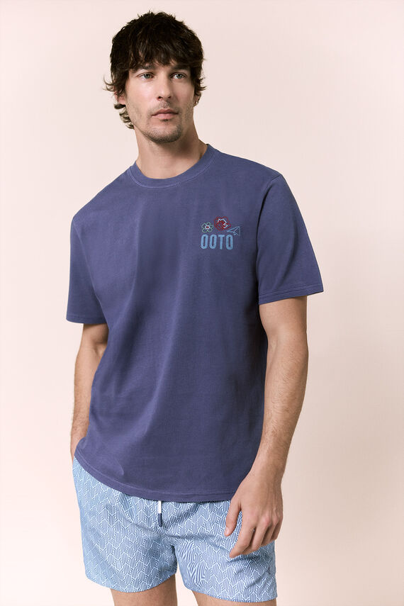 Camiseta gráfica lavada