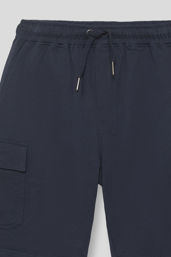 Street Monkey Malha de carga das Bermudas Azul