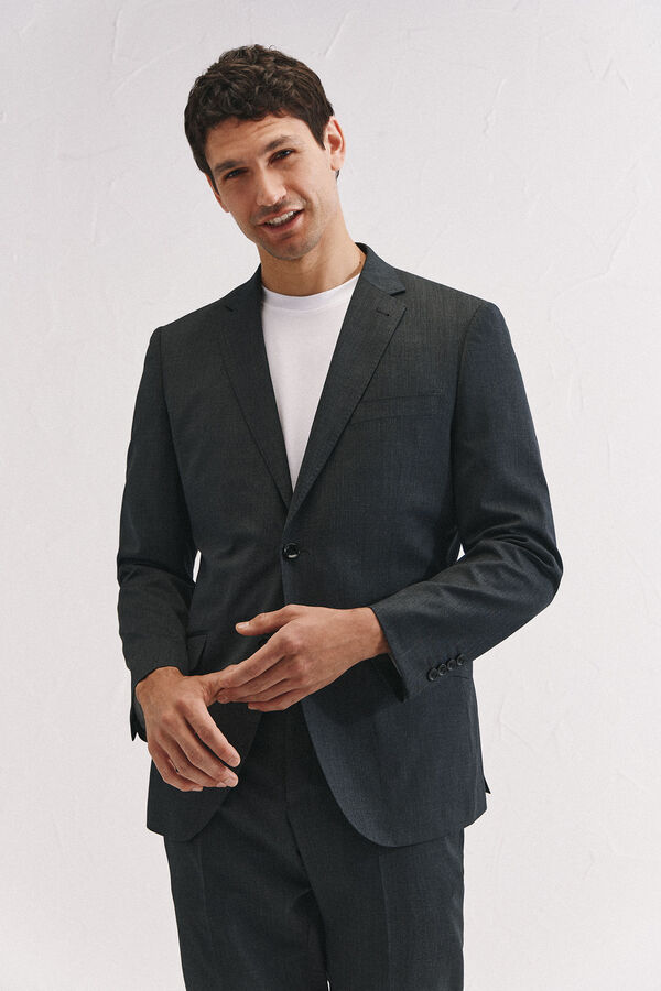 Cortefiel Blazer Coolmax liso Cinzento