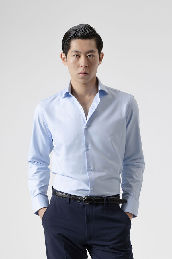 PuroEGO Camisa Twill Vestir Azul