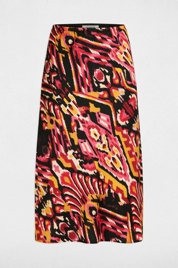 Cortefiel Printed straight skirt Multicolour