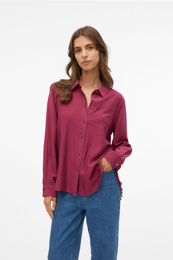 Vero Moda Camisa de manga comprida com pregas nas costas Roxo