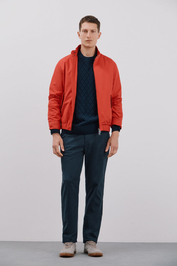 Cortefiel Cotton jacket Red