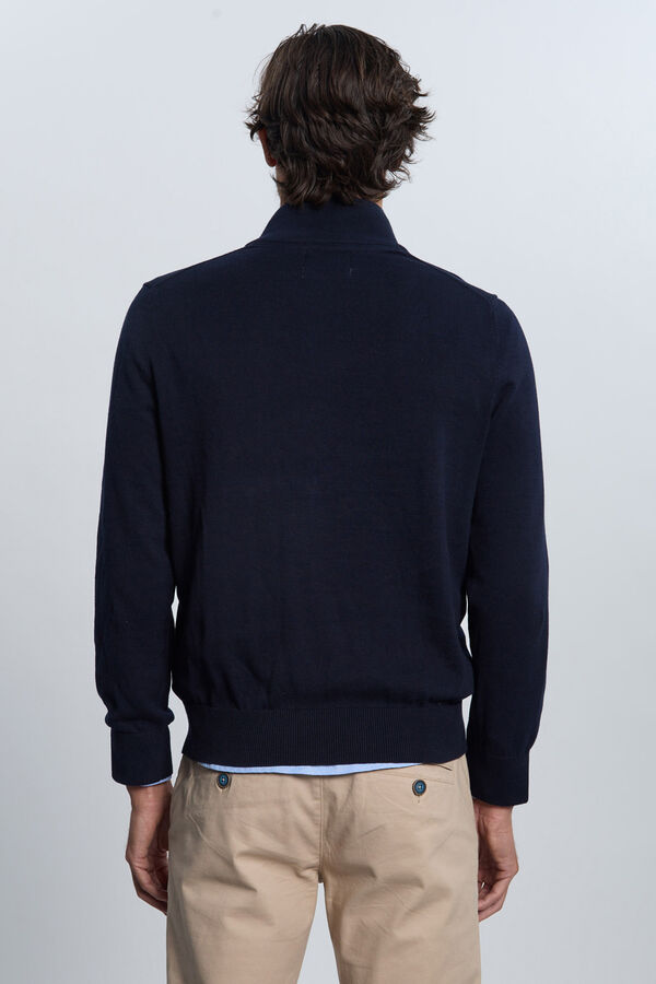 Valecuatro Camisola azul marinho com meia fecho-&eacute;clair Azul