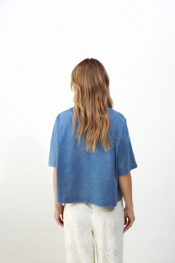 Slowlove Camiseta crop Slowlove Azul