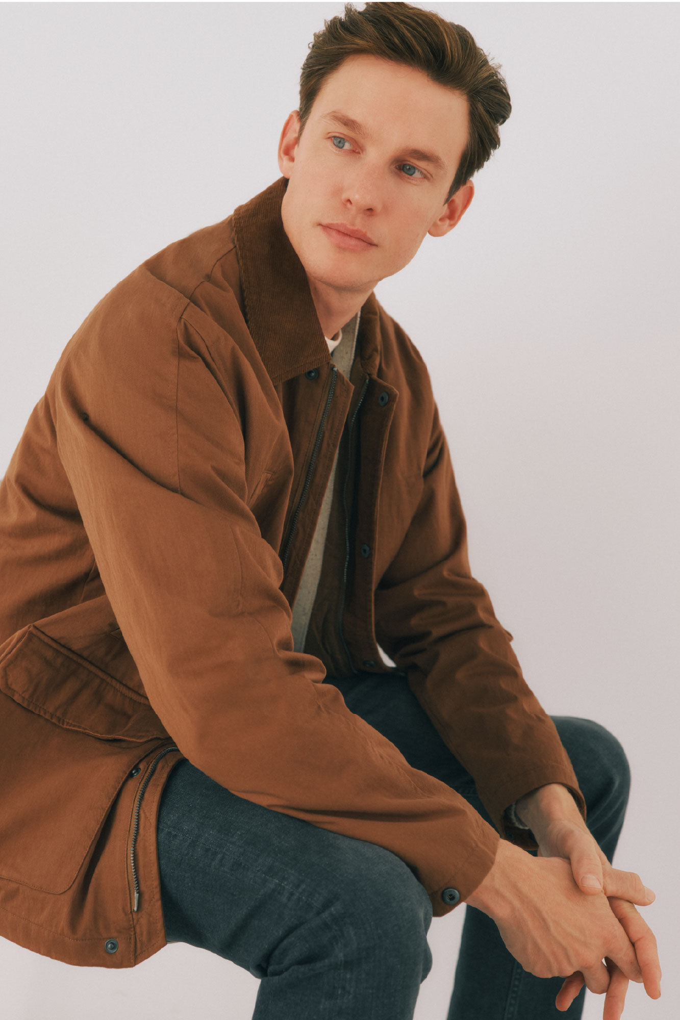 Cortefiel Jacket with combined neck