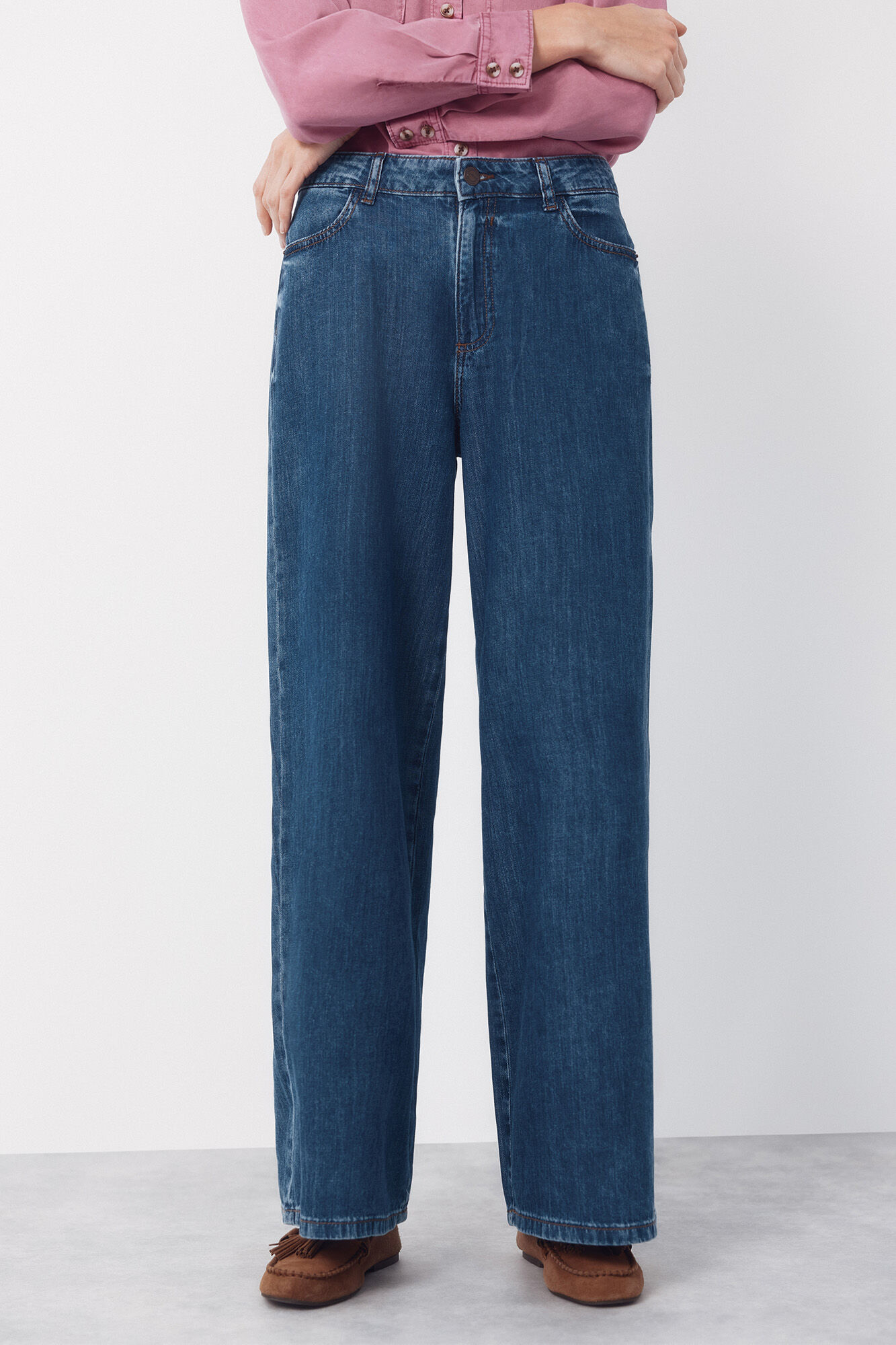 Cortefiel Long palazzo jeans 