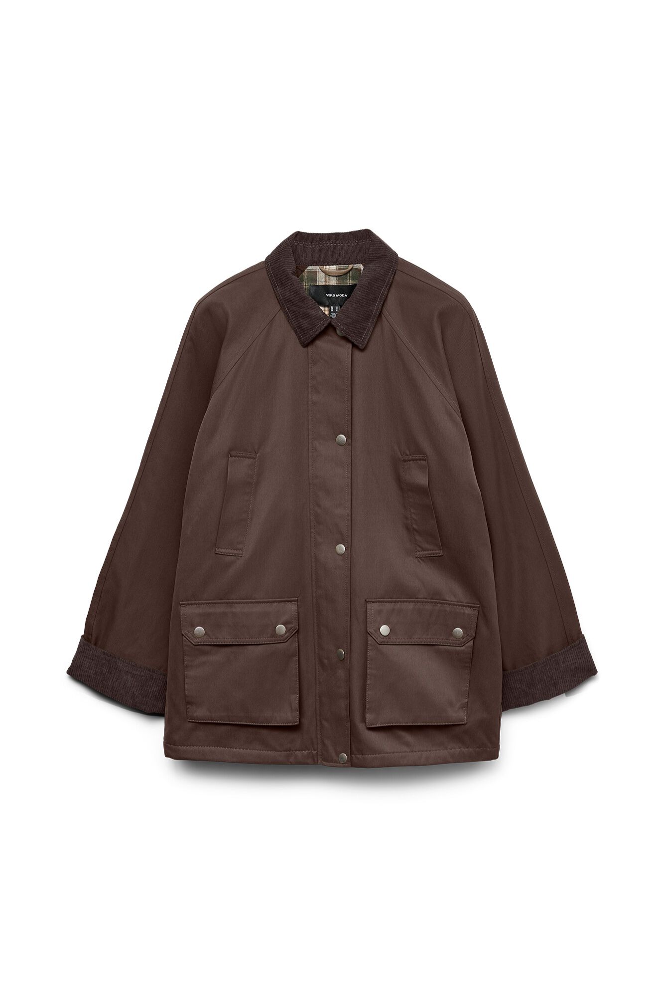 Vero Moda Parka leve com gola de bombazina