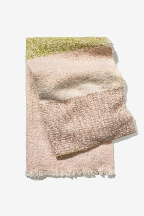 Vilanova Manta de cachecol riscas Tostado