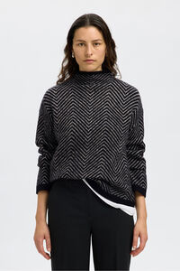 Selected Jersey cuello alto lama y alpaca.