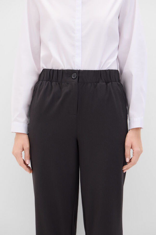 Cortefiel Comfort dress trousers Black