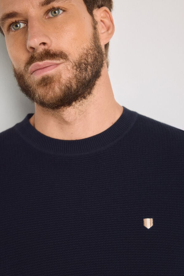 Jack & Jones 100% cotton regular jumper Navy