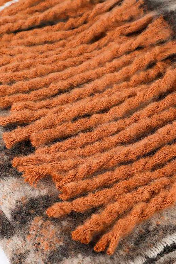 Lola Casademunt Cachecol animal print Castanho
