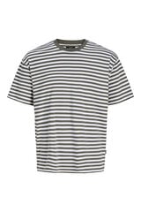 Jack & Jones T-shirt de riscas gola redonda Verde