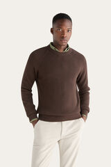 Dockers Camisola gola redonda Castanho