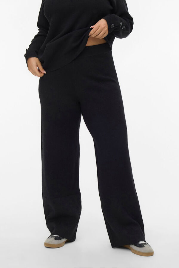 Vero Moda Curve Calça de malha compridas plus size Preto